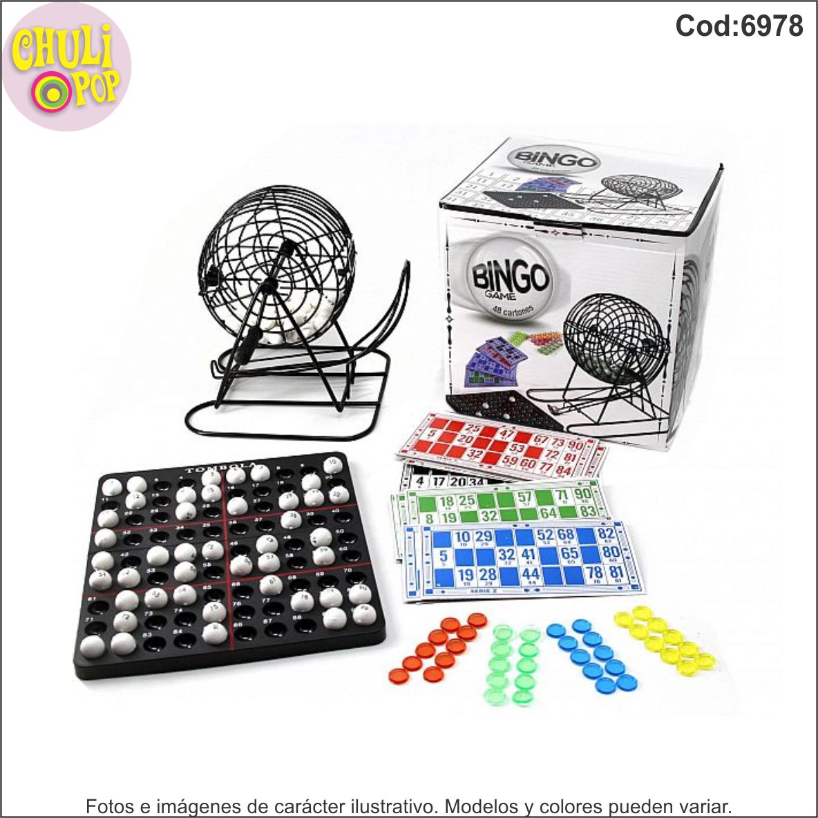 Bingo Game Bolillero Metalico 48 Cartones