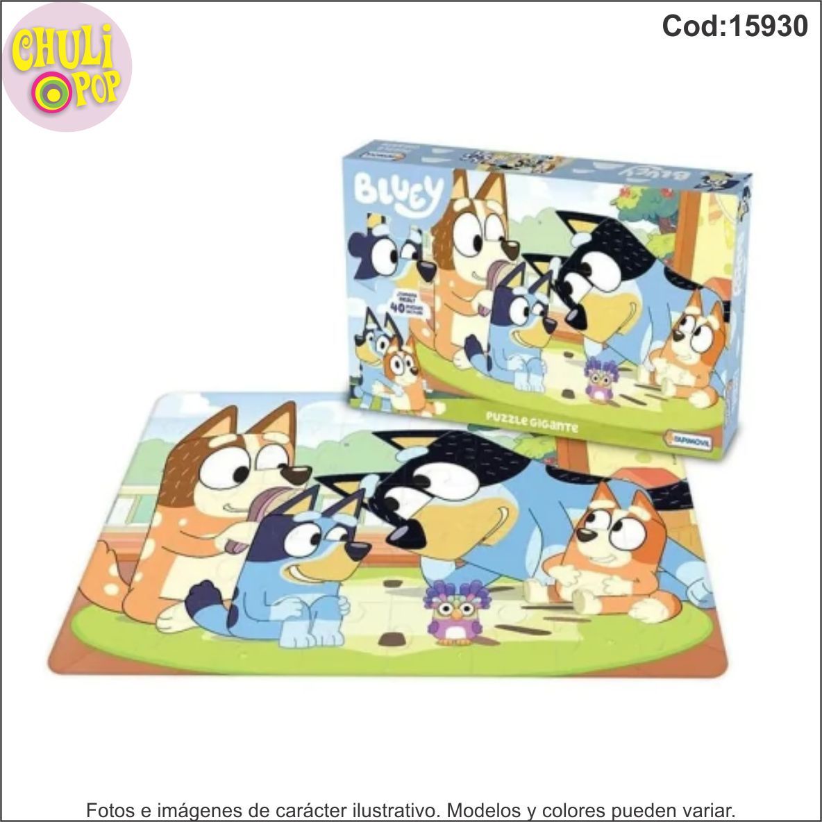 Puzzle Gigante 40Pzs Bluey Tapimovil