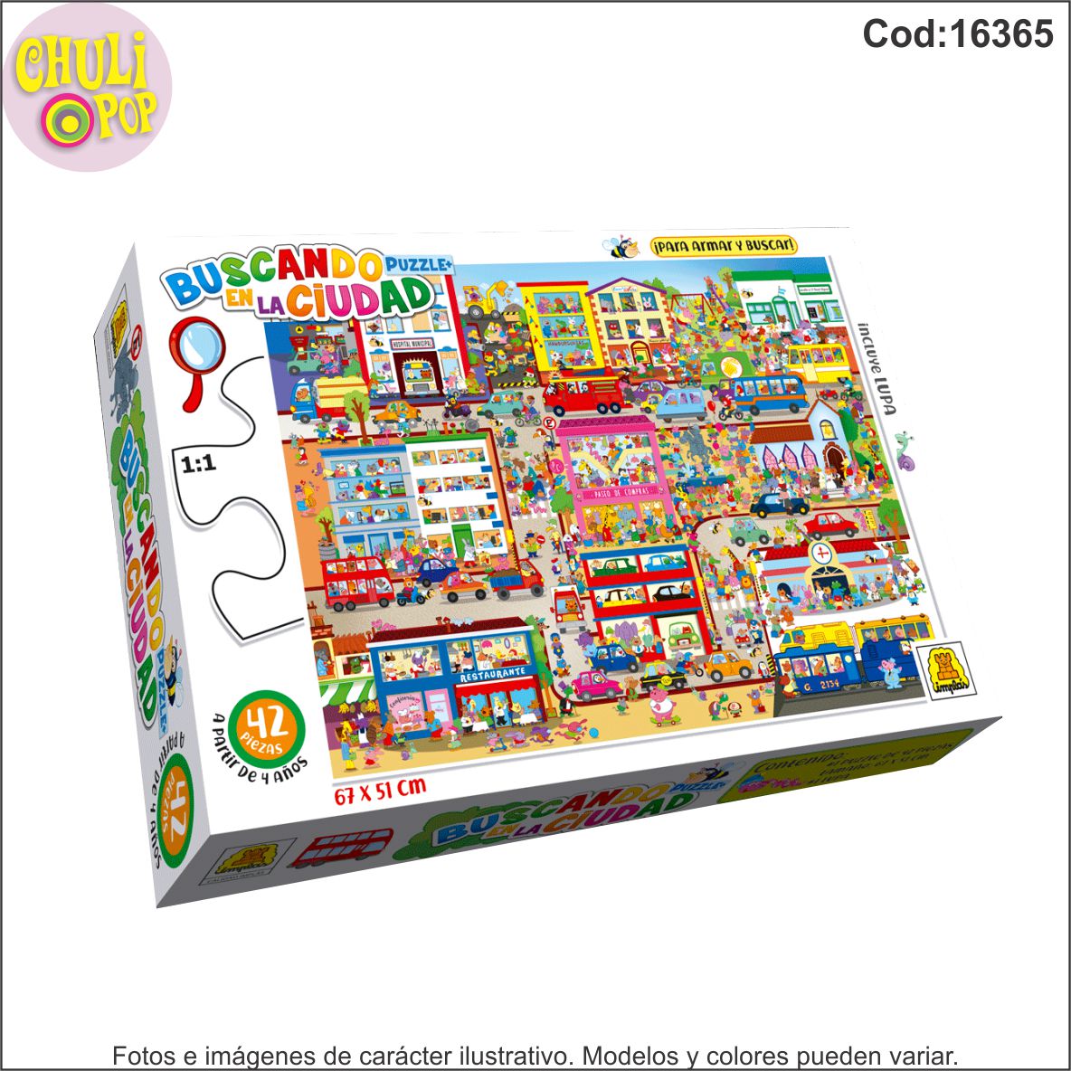 Puzzle Buscando en la Ciudad 42Pzs Implas