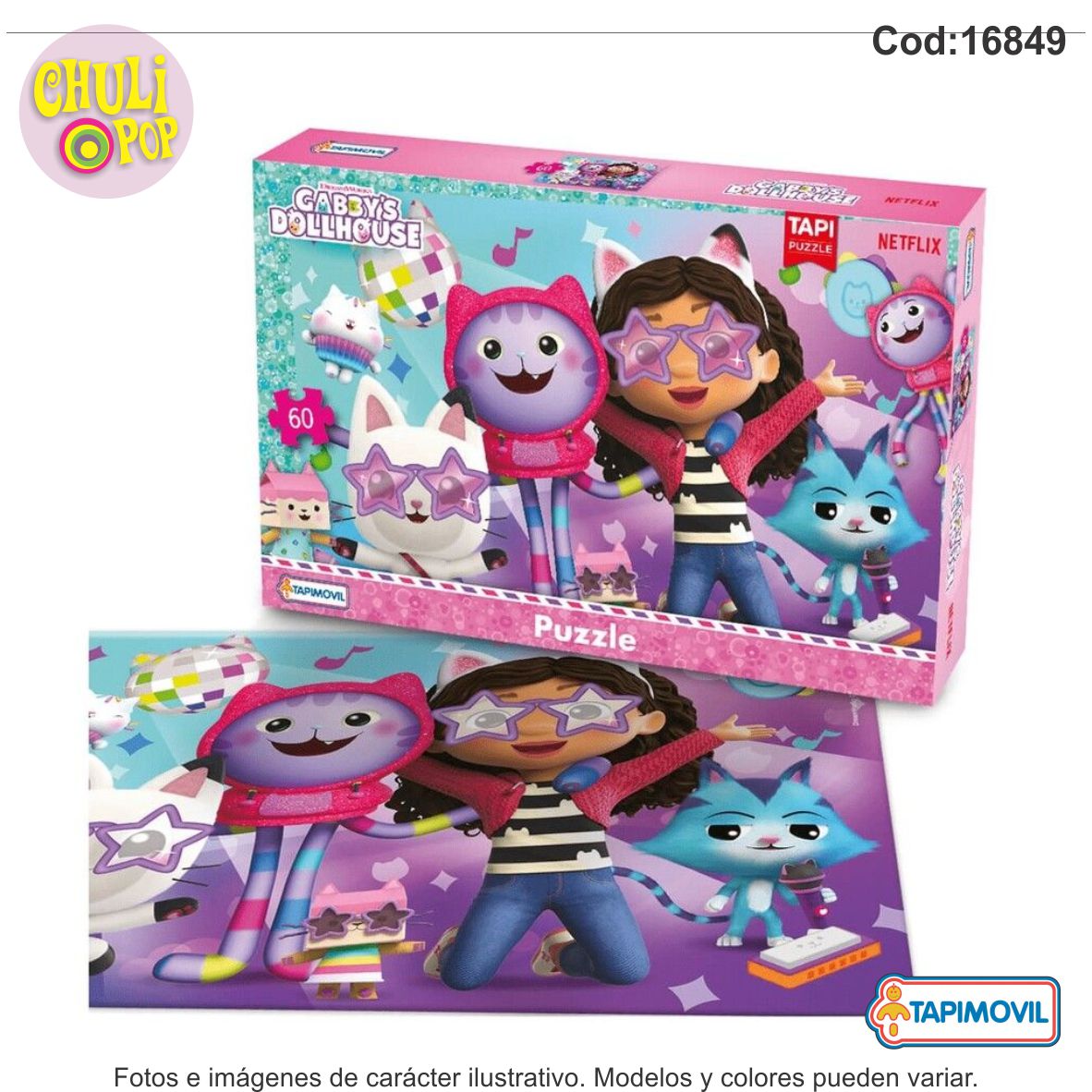 Puzzle Gigante 60Pzs Gabby´s Dollhouse Tapimovil