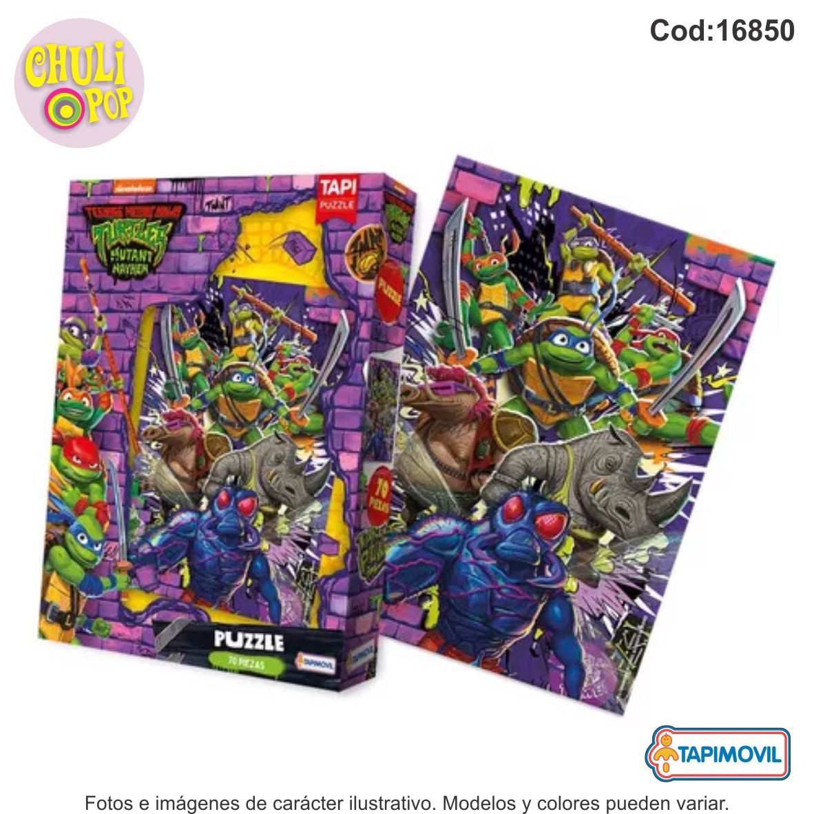 Puzzle 70Pzs Tortugas Ninjas Tapimovil