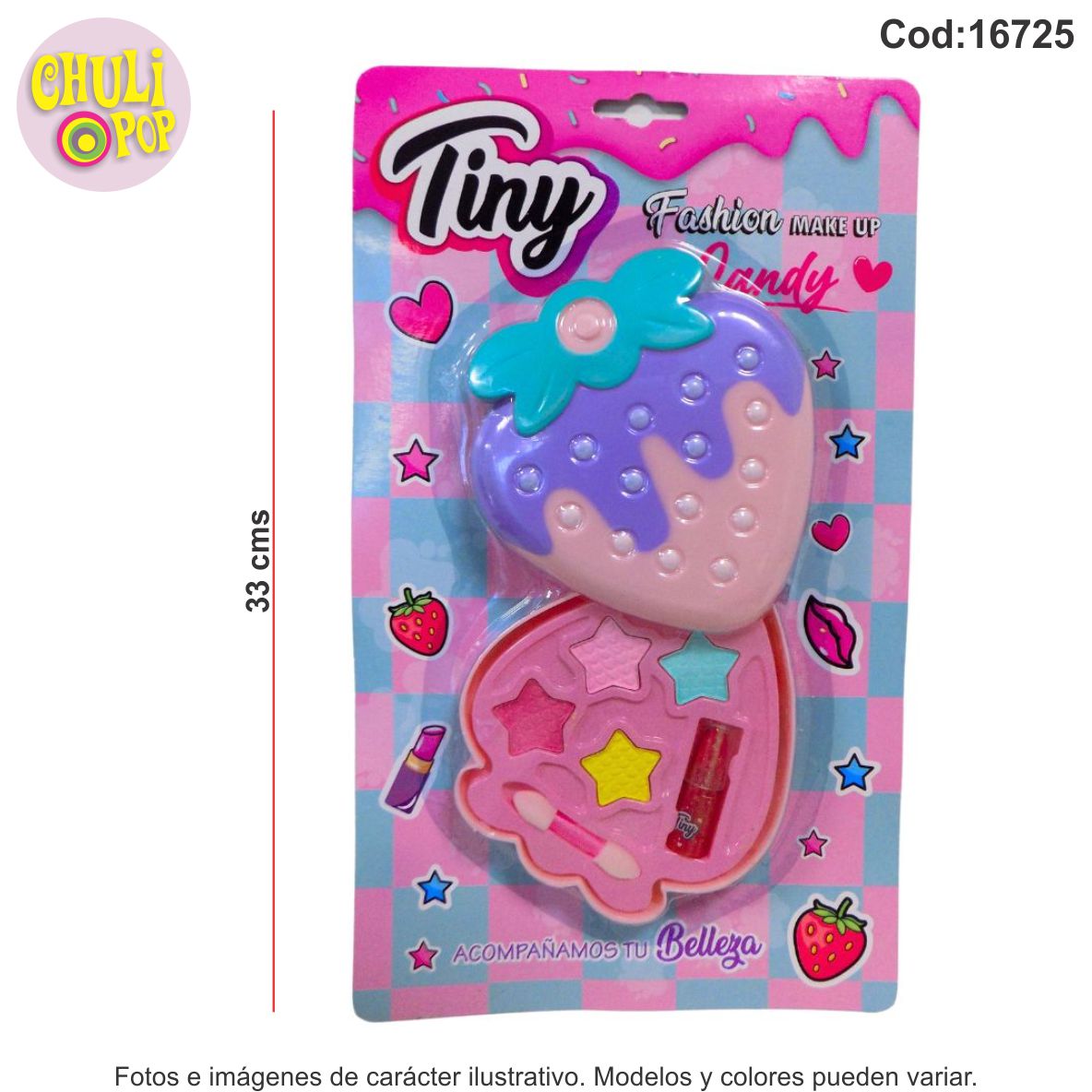 Set Belleza Tiny Fashion Meke Up Candy Frutilla