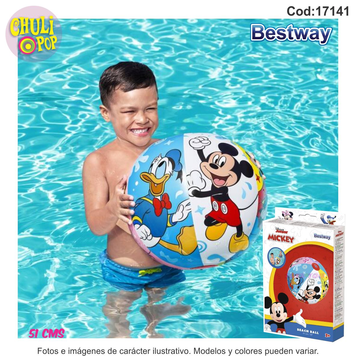 Pelota Player Mickey y sus Amigos 51Cms