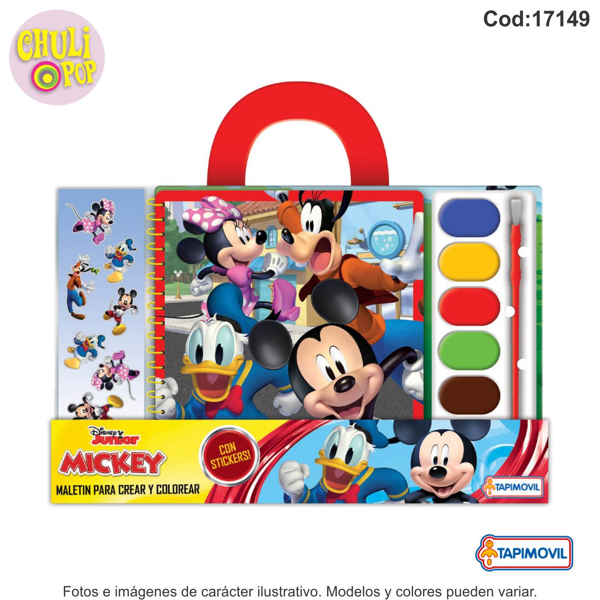 Maletin Para Crear y Colorear Mickey Tapimovil