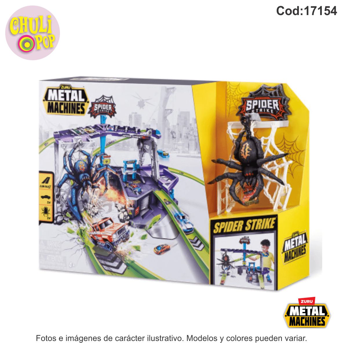 Pista de Auto Metal Machine Spider Strike!
