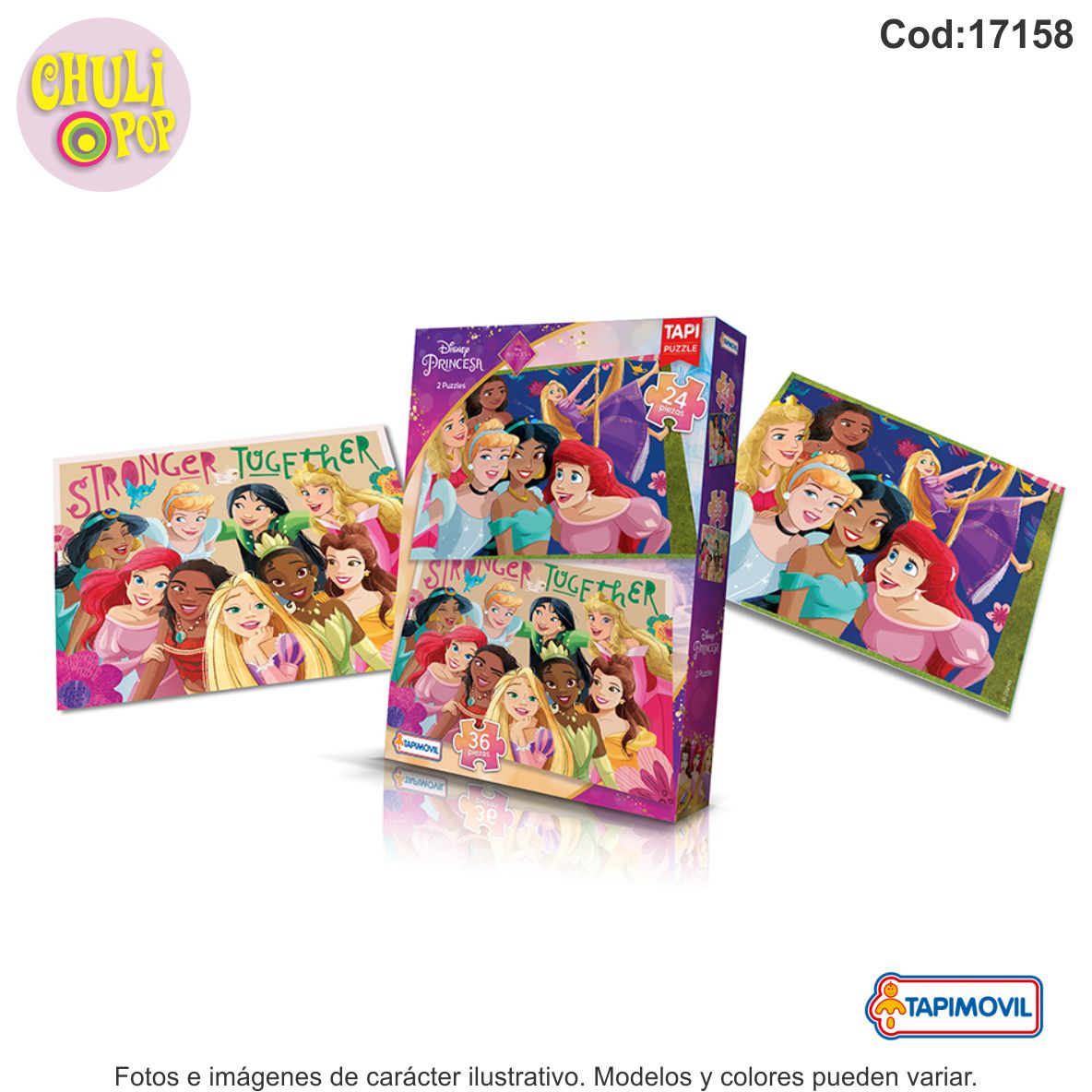 2 Puzzle 24 y 36 Pzs Disnet Princesas Tapimovil