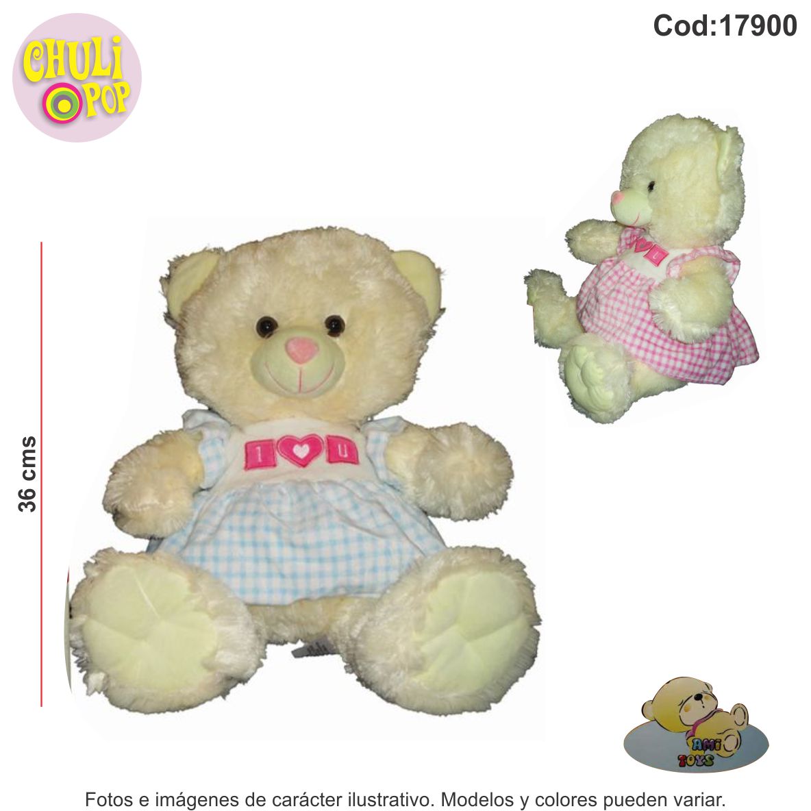 Oso con Vestido 36cms Ami Toys