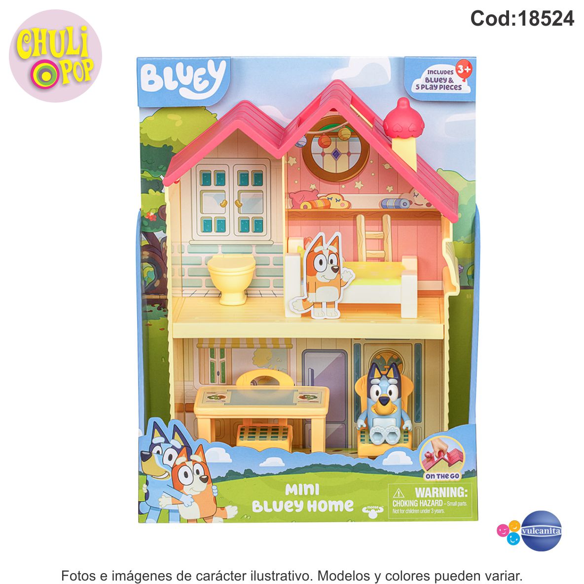 Muñeco Bluey Mini Bluey Home