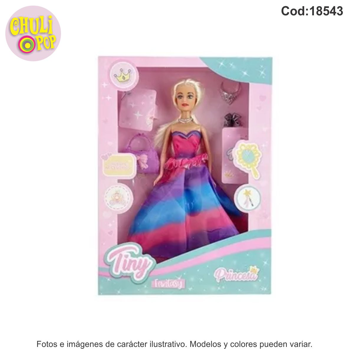 Muñeca Articulada Tiny Princesa