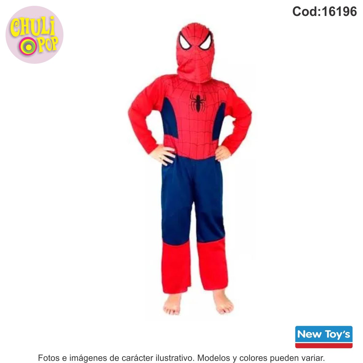 Disfraz Spider-Man Economico Talle 0 New Toys