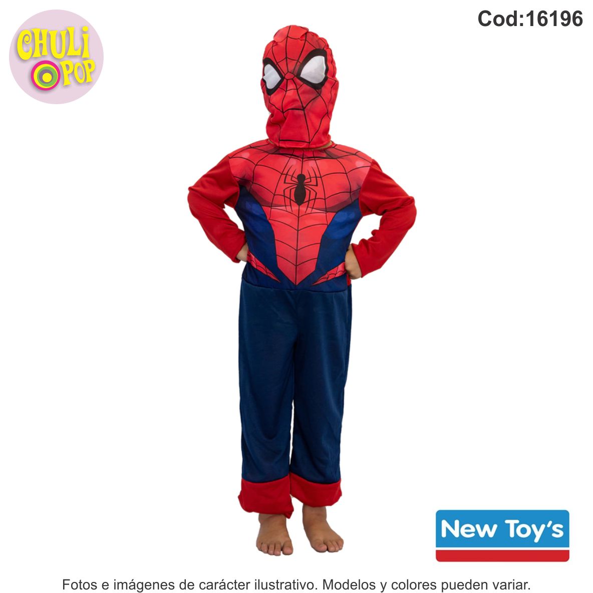 Disfraz Spider-Man Economico Talle 0 New Toys