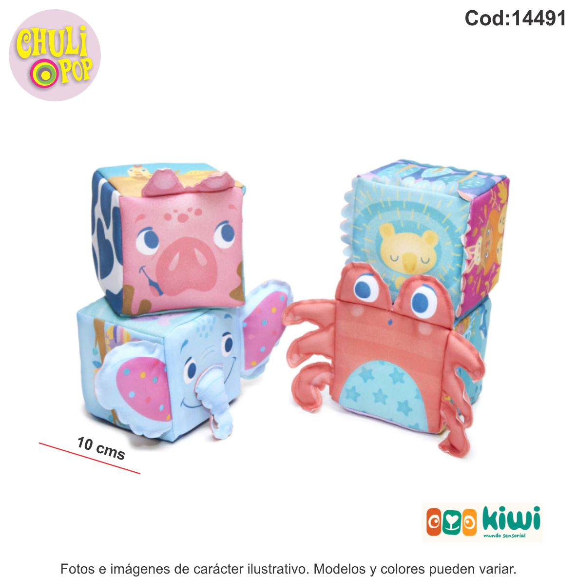 Mini Cubo Sensorial Kiwi Libros