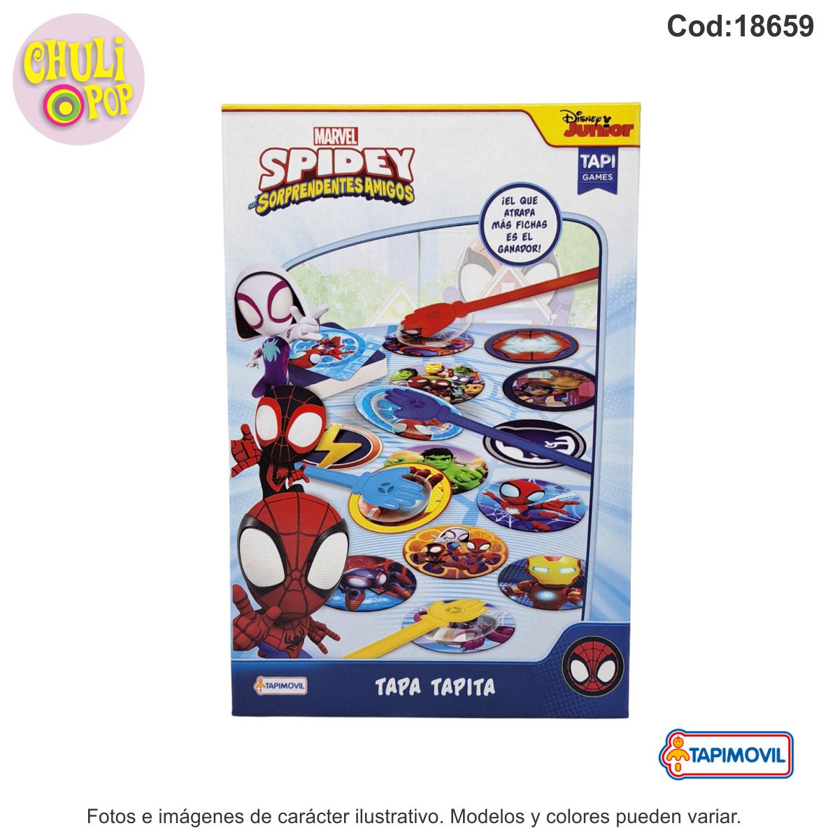 Tapa Tapita Spidey Tapimovil