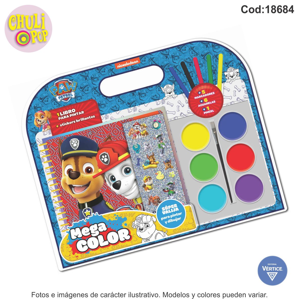 Libro Doble Blister Mega Nº0 Paw Patrol Ed.Vertice