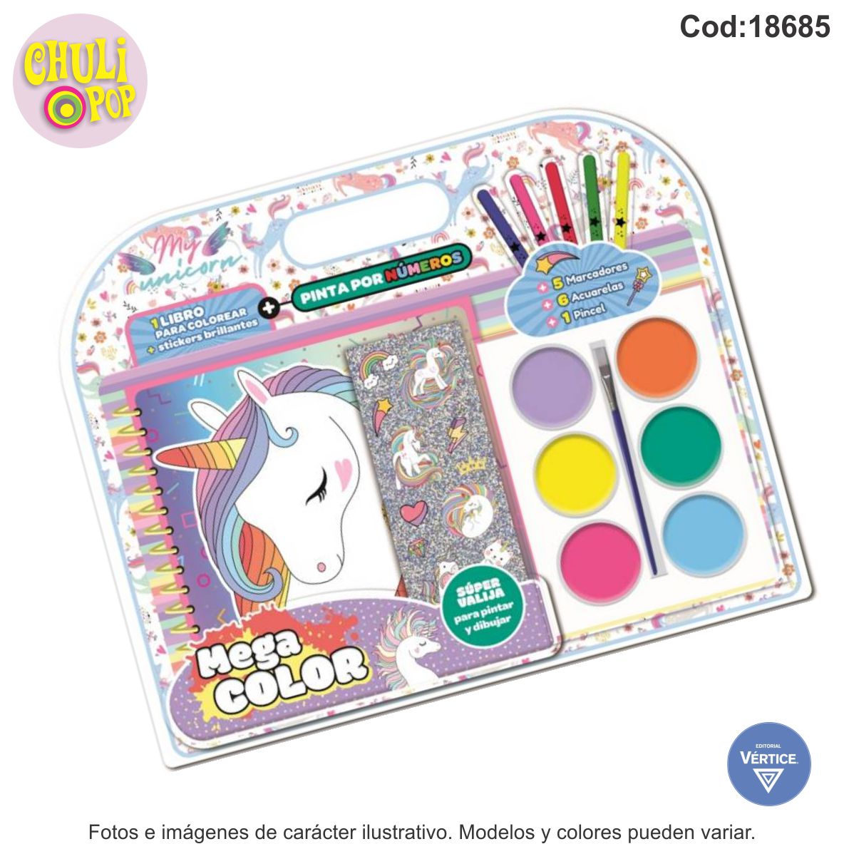 Libro Doble Blister Mega Nº0 My Unicorn Ed.Vertice