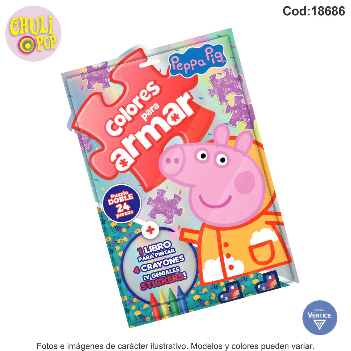 Libro Flow Pack Colores para Armar_FDA22 Nº1 Peppa Pig Ed.Vertice