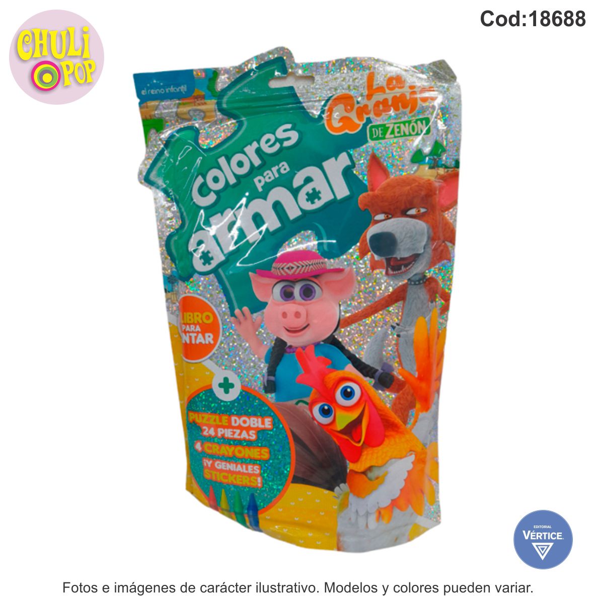 Libro Flow Pack Colores para Armar_FDA22 Nº4 La Granja de Zenon Ed.Vertice