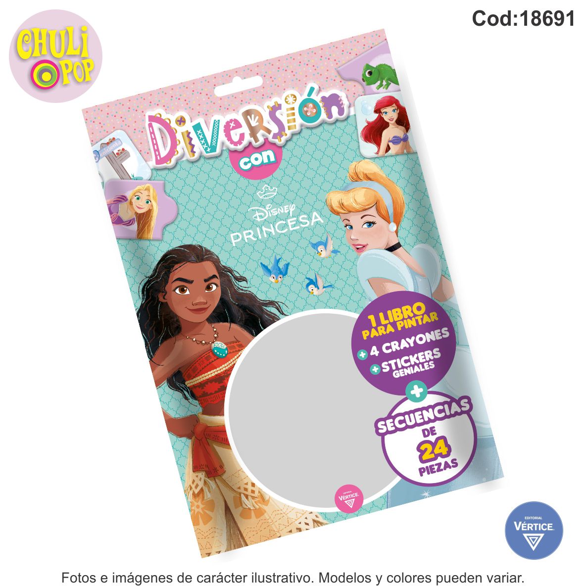 Libro Flow Pack Diversion con_DDN24 Nº3 Disney Princesa Ed.Vertice