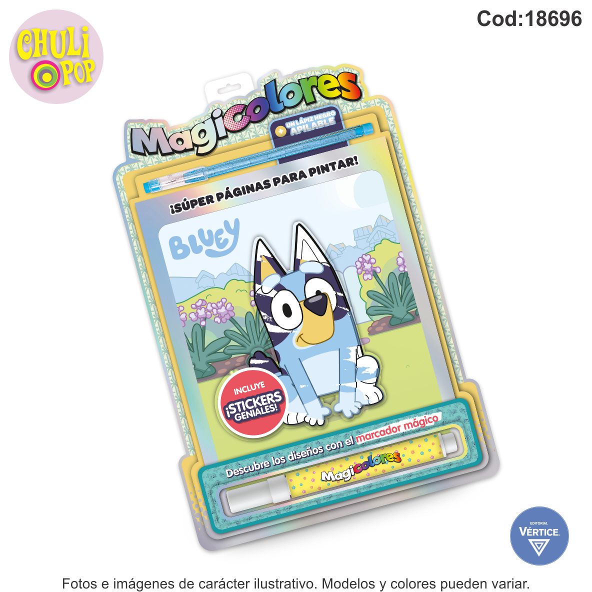 Libro Magicos Colores_DDN24 Nº4 Bluey Ed.Vertice