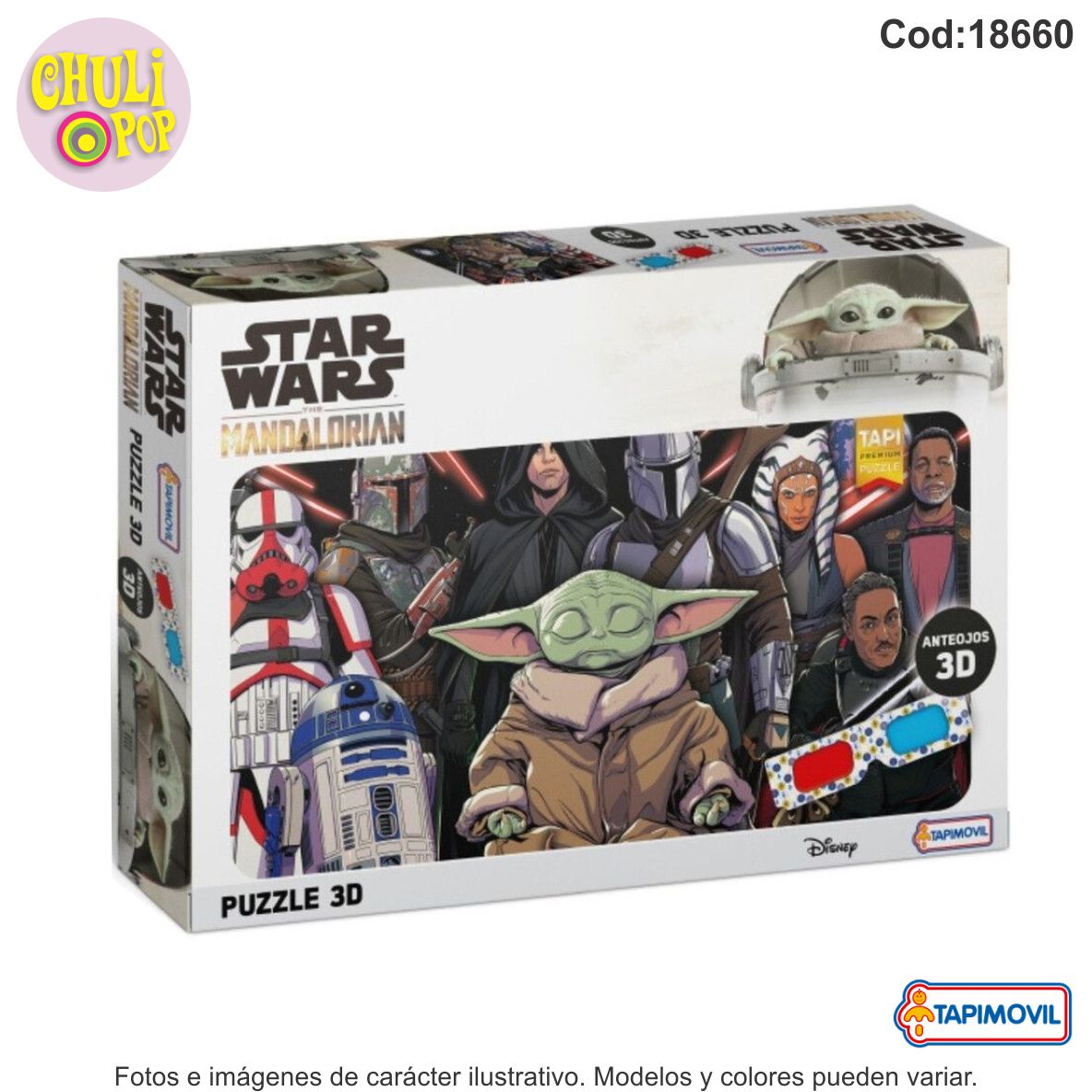 Puzzle 3D Star Wars 60Pzs con Anteojos Tapimovil