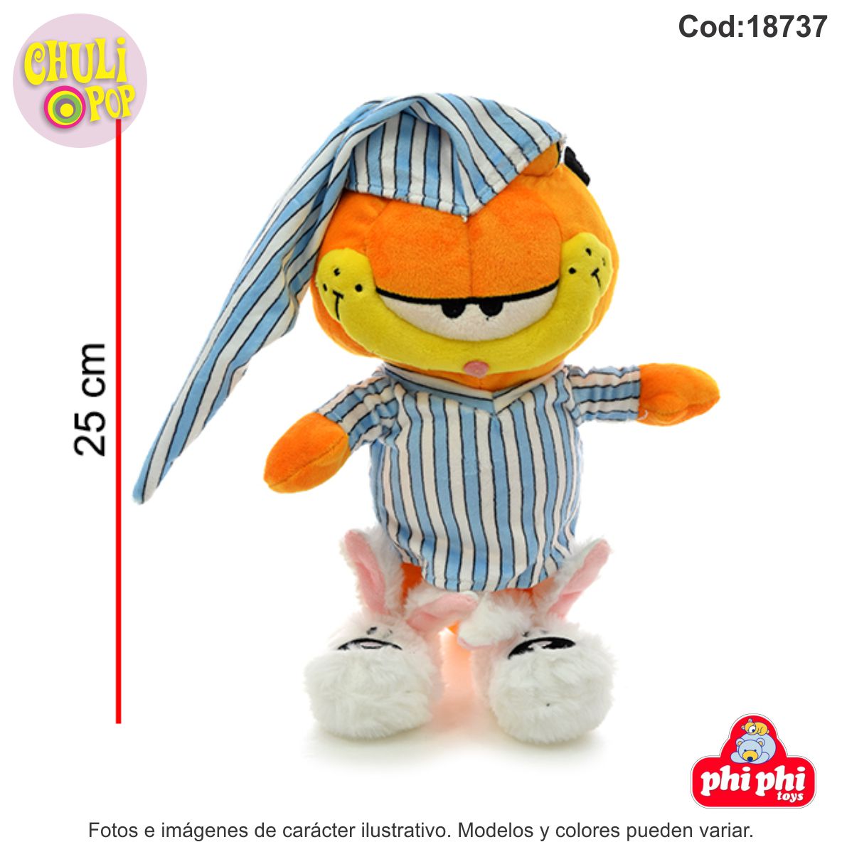 Peluche Garfield con Pijama 25Cms Phi Phi Toys