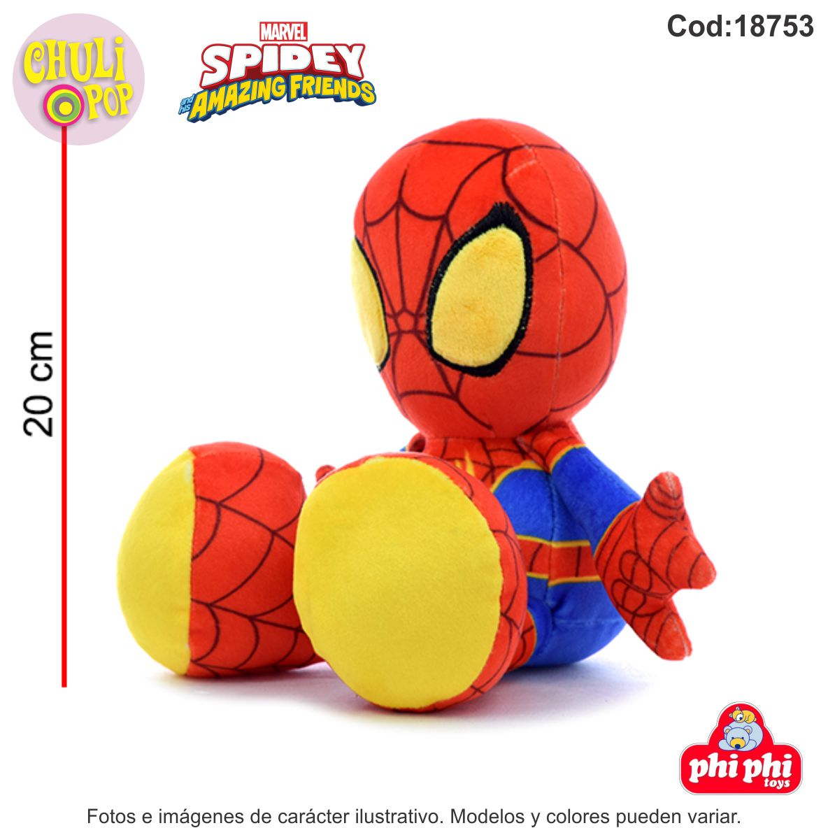 Peluche Spidey and his Amazing Friends Spiderman Spandex 20Cms