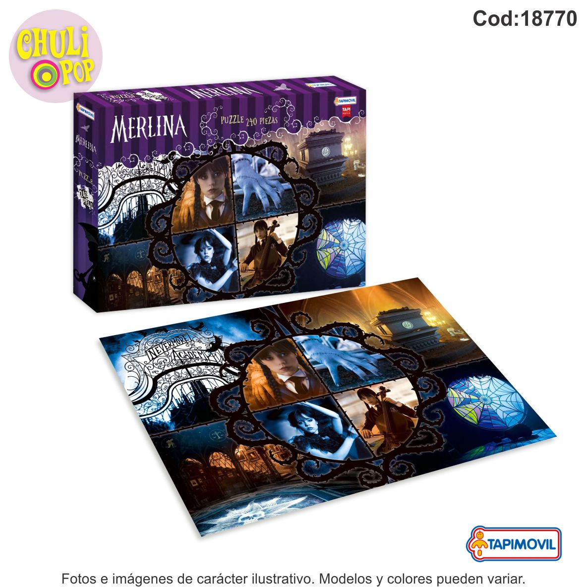 Puzzle 240 Piezas Merlina Tapimovil