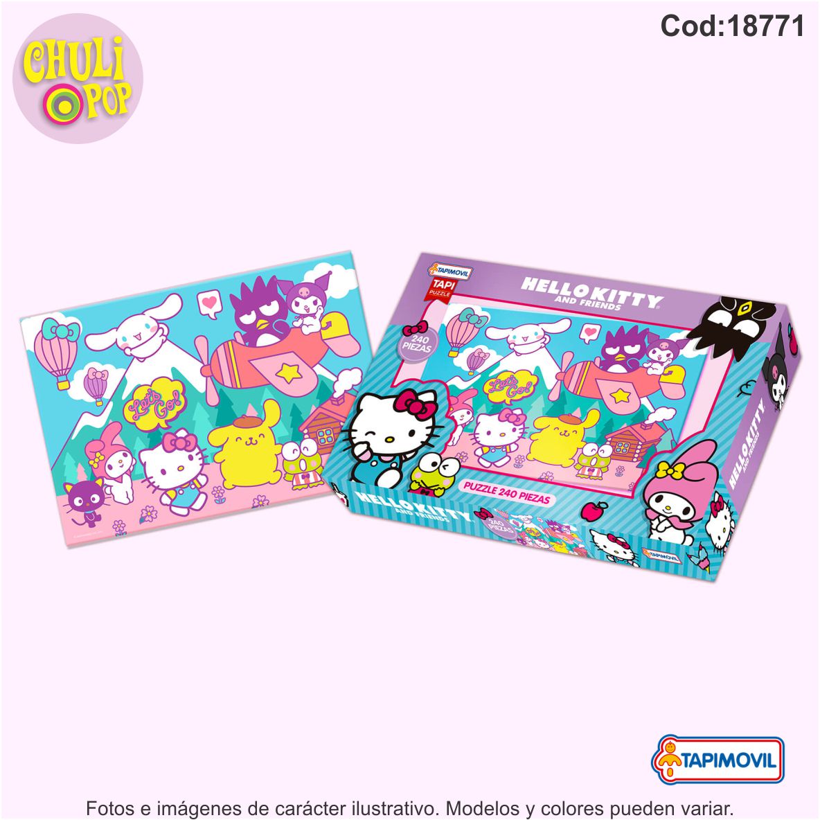 Puzzle 240 Piezas Hello Kitty Tapimovil