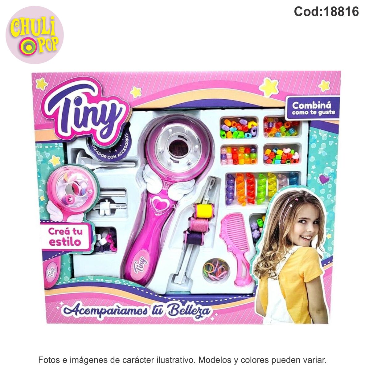 Set de Belleza Tiny Trenzador con Accesorios Caja