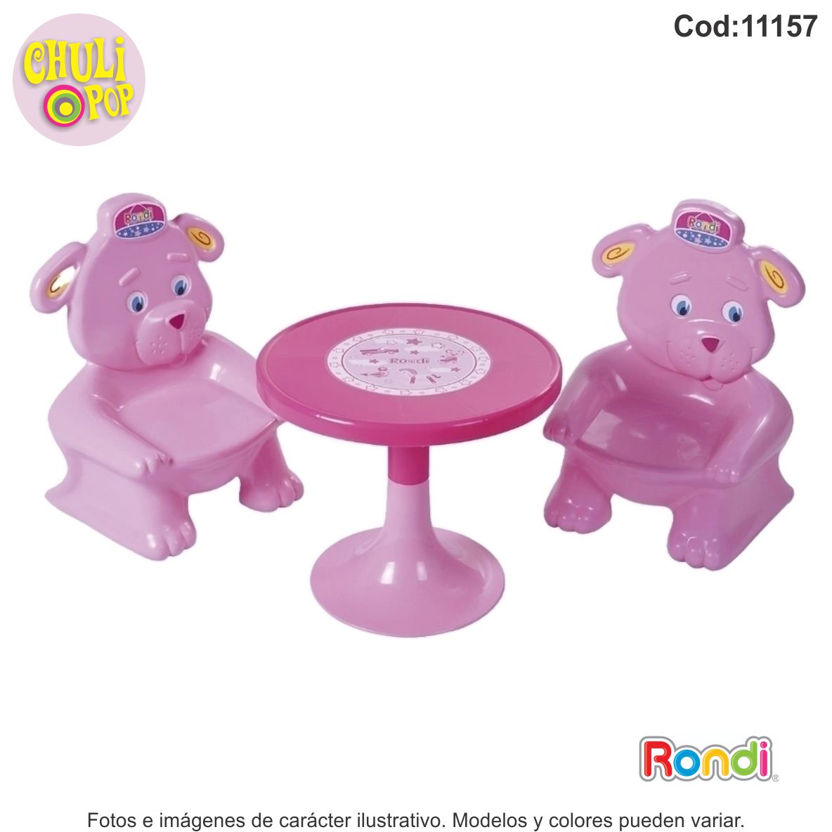 Mesa y Silla Rosa Rondi