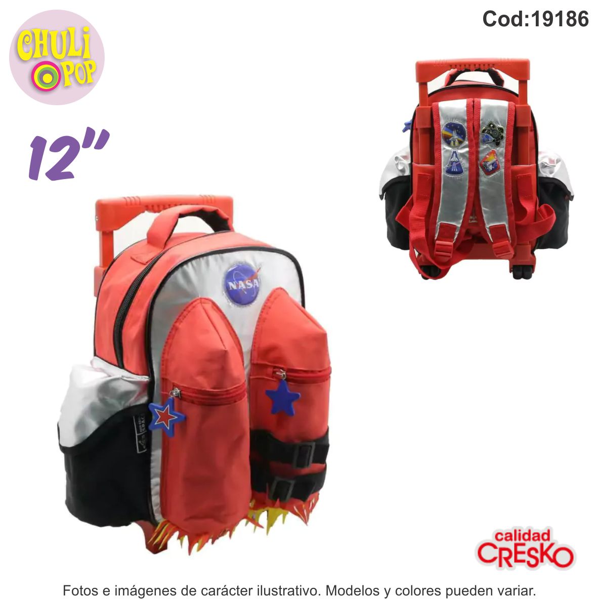 Mochila Jardin Carro Nasa 12"