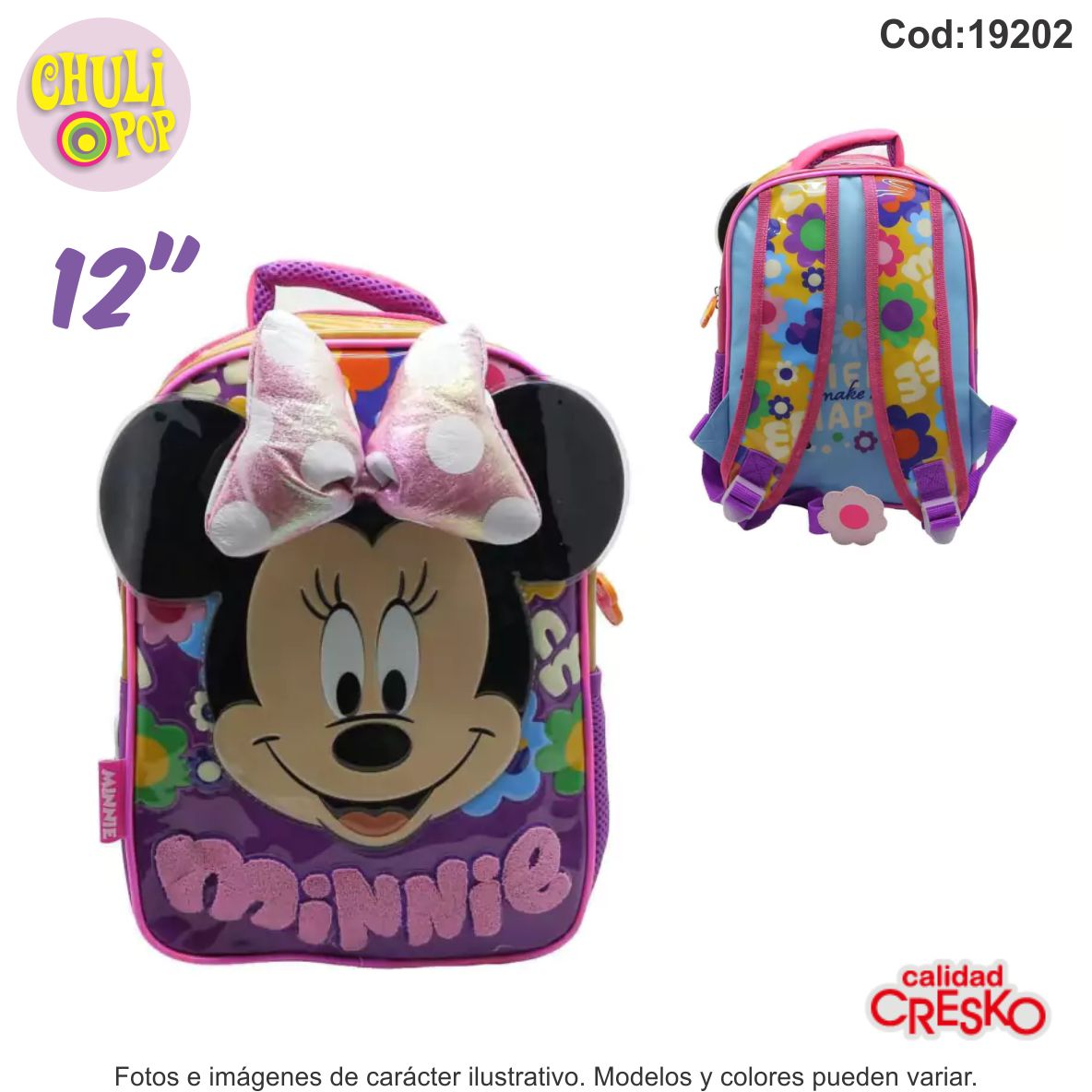 Mochila Jardin Espalda Minnie 12"