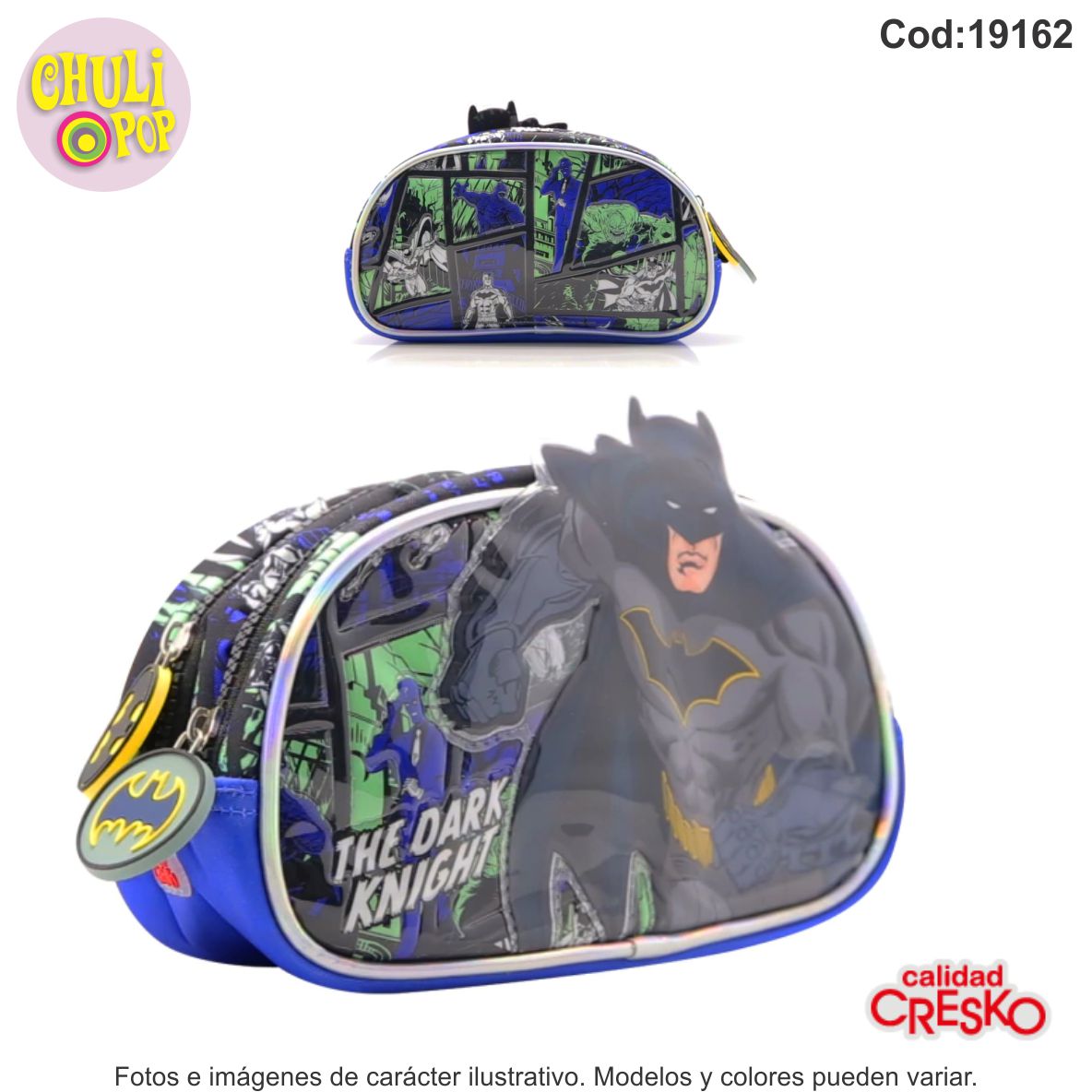 Cartuchera 3d 2 Cierres Batman