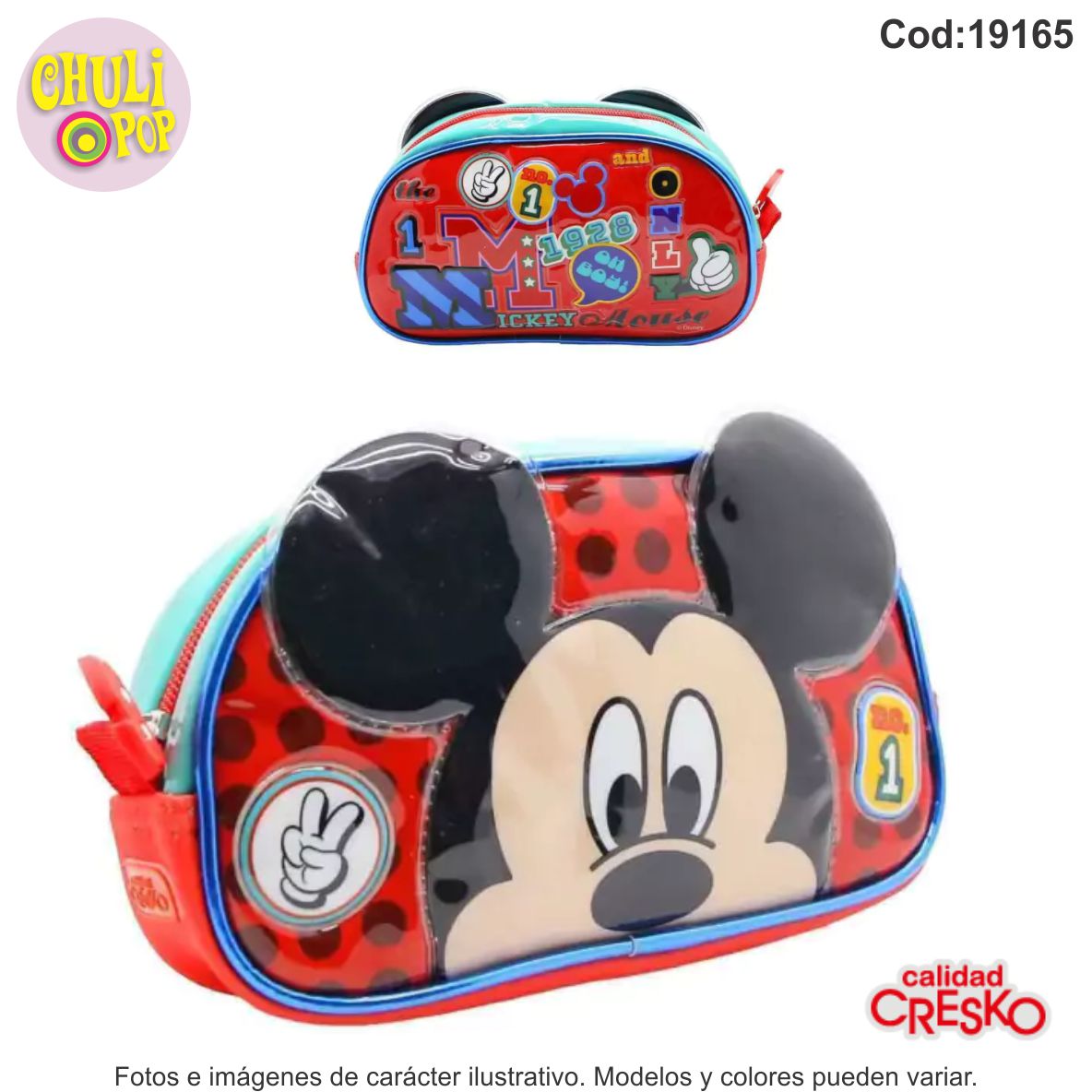 Cartuchera 3D 1 Cierre Mickey Mouse