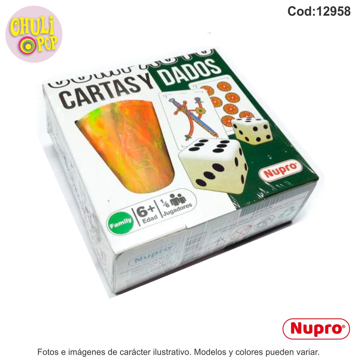 Compacto Cartas y Dados Nupro