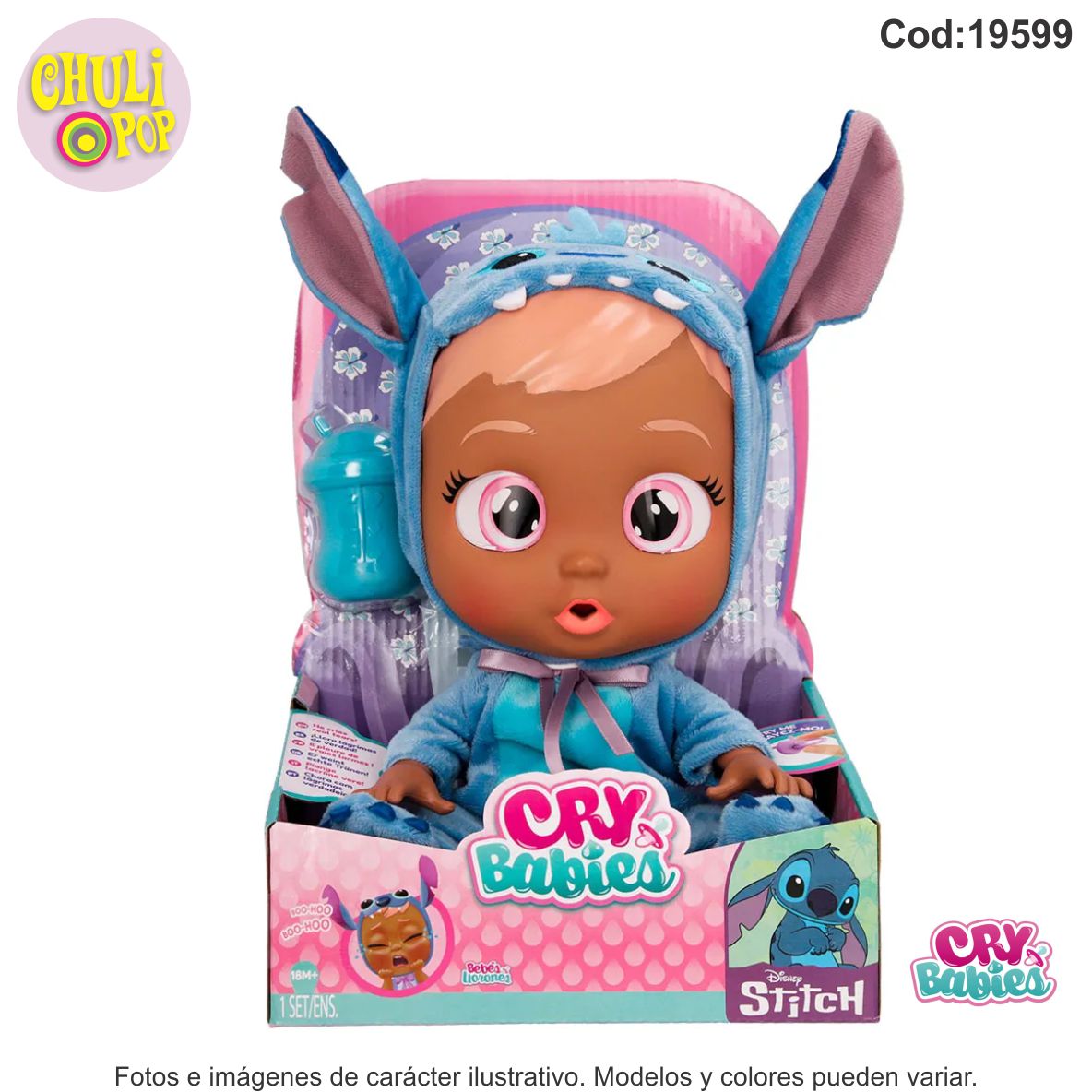 Muñeca Cry Babies 30cms Stitch