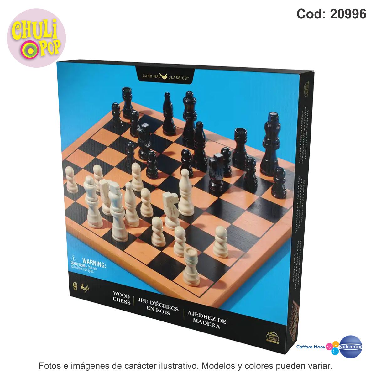 JUEGO DE MESA AJEDREZ DE MADERA SPIN MASTER