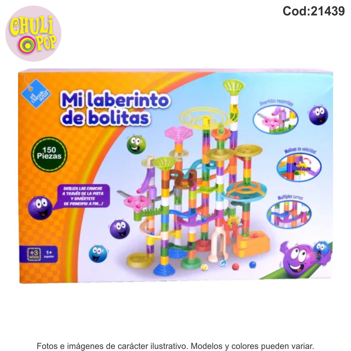 LABERINTO DE BOLITAS 150 PZS EL DUENDE AZUL