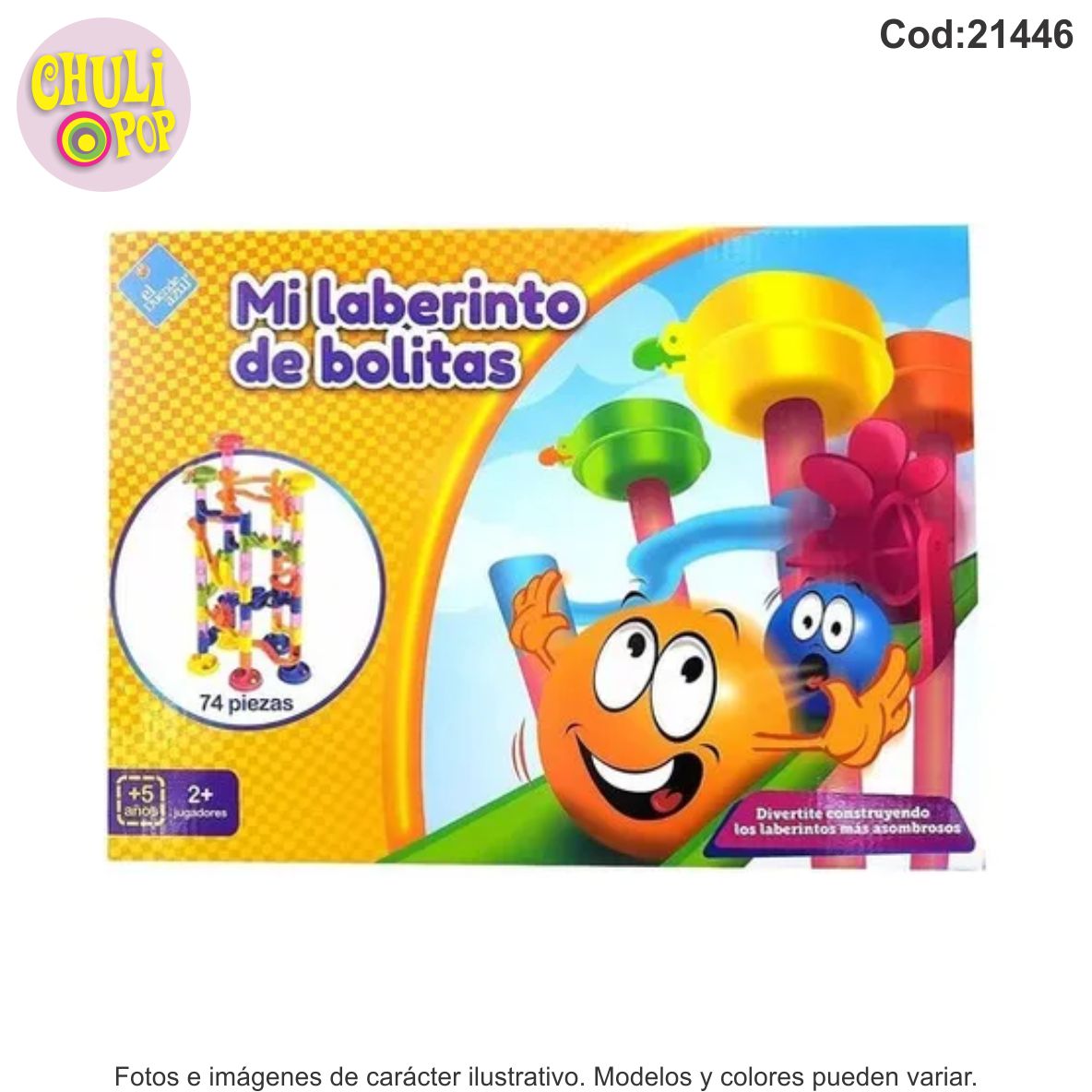 MI LABERINTO DE BOLITAS 73 PIEZAS