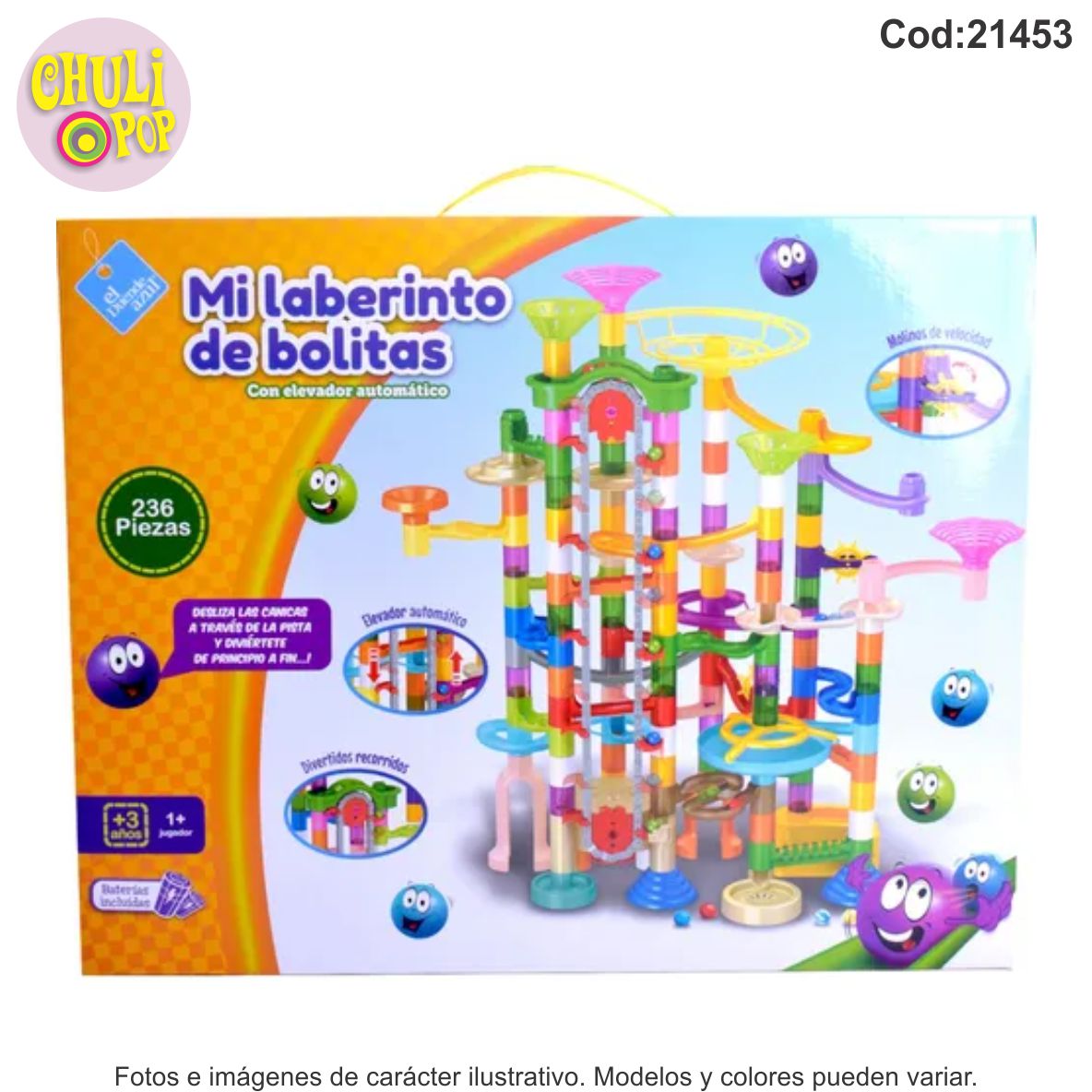 MI LABERINTO DE BOLITAS 236 PIEZAS