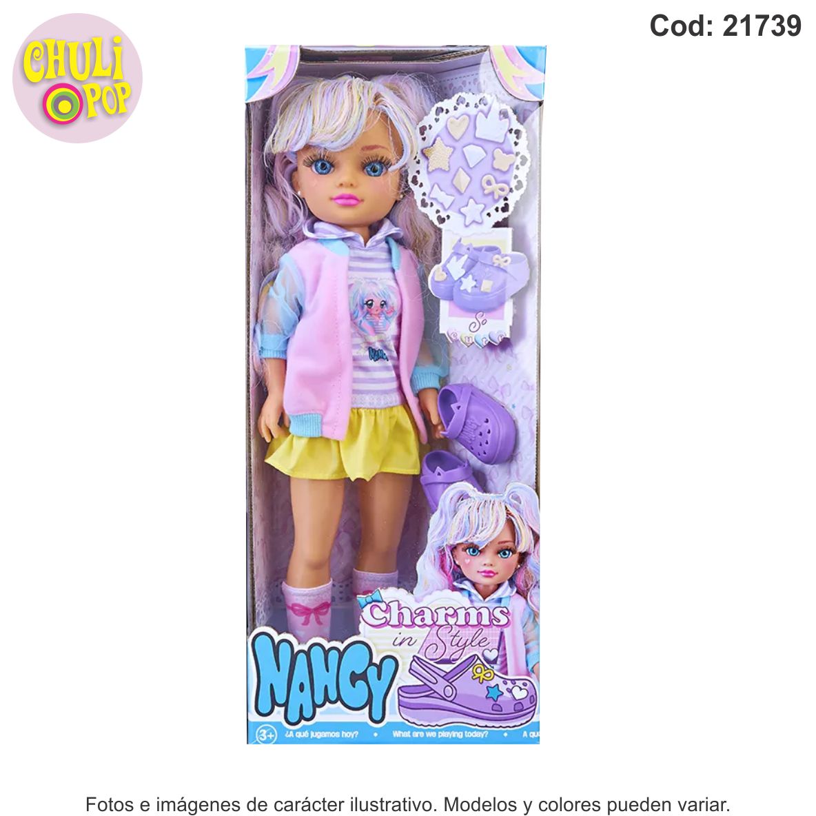 MUñECA NANCY CHARMS DECORA ZAPATOS