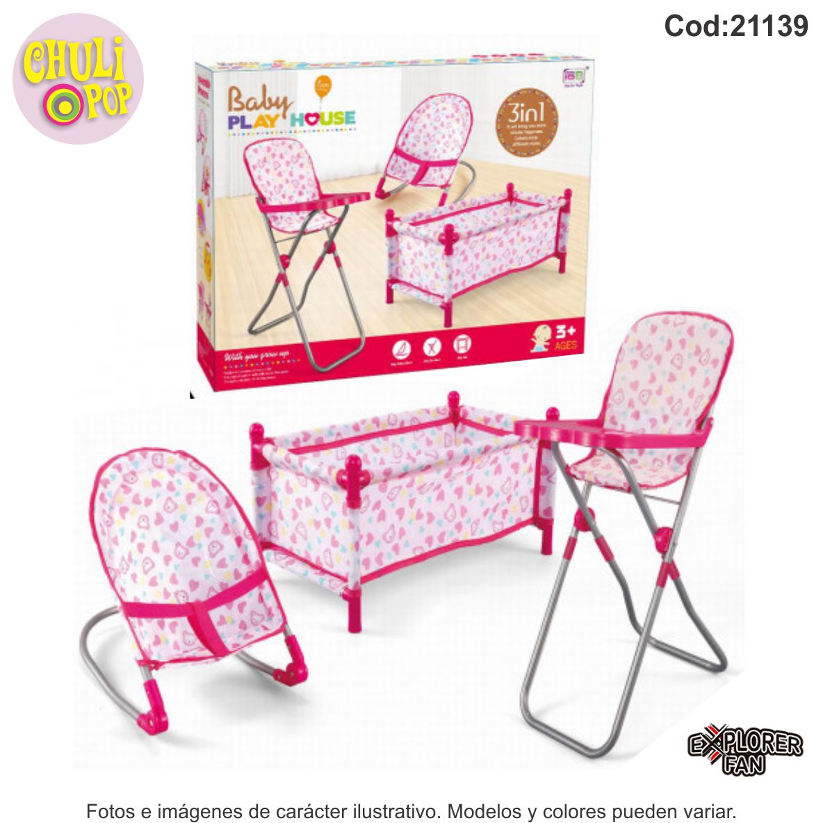 BABY PLAY HOUSE 3 IN 1 COCHE