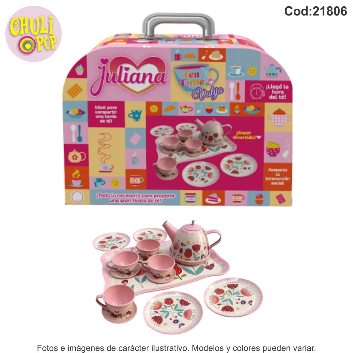 VALIJA JULIANA TEA TIME 14 PIEZAS