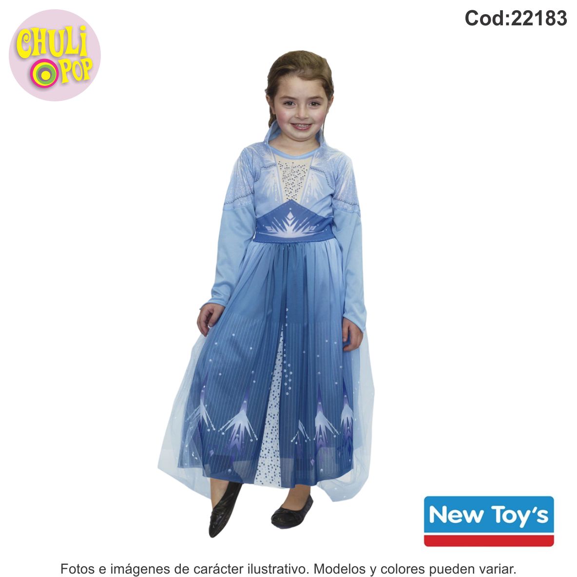 DISFRAZ FROZEN II ELSA CELESTE T0