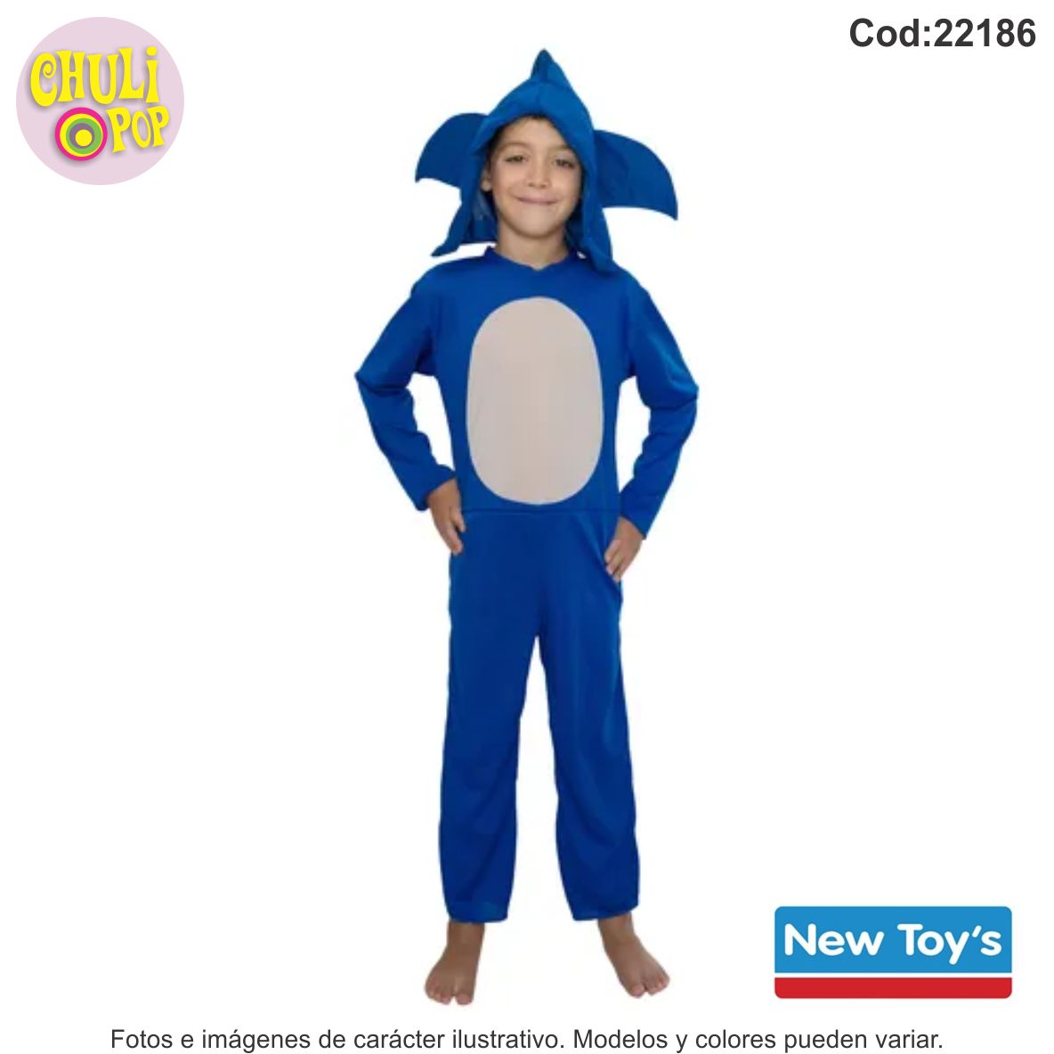 DISFRAZ SONIC T2 NEW TOYS